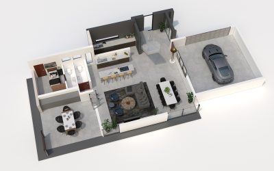 Interior Render of Hobart Villas, Plan 2