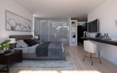 Interior Render of Hobart Villas, Bedroom