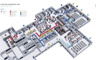 Interior Render of Instill Education Campus, Plan