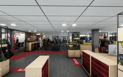 Interior Render of Instill Education Campus, Workspace 2