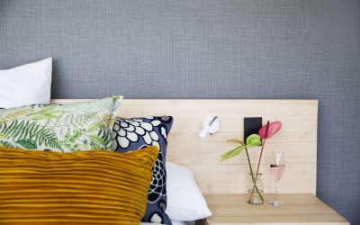 Interior Photograph of North Star Hotel, Bedroom Closeup