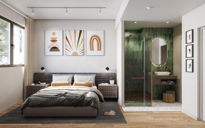 Interior Render of The Meade, Bedroom