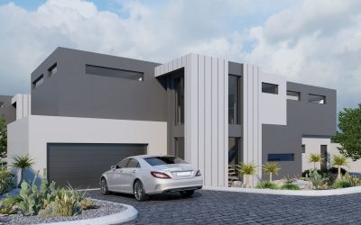 Exterior Render of Hobart Villas, Entrance