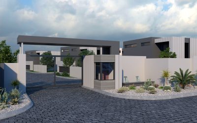 Exterior Render of Hobart Villas, Arrival