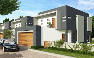 Exterior Render of One Antrim, Driveway