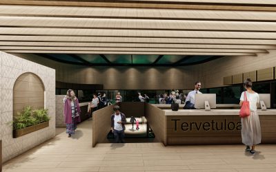 Interior Render of Hotel Hehkua, Lobby